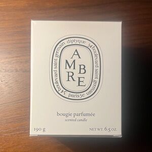diptyque Ambre Scented Candle — White and Black Box